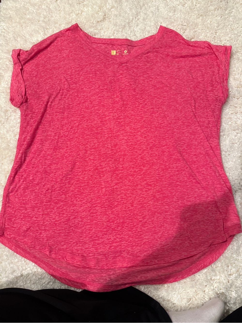 Xersion Heathered Hot Pink Short Sleeve Tee